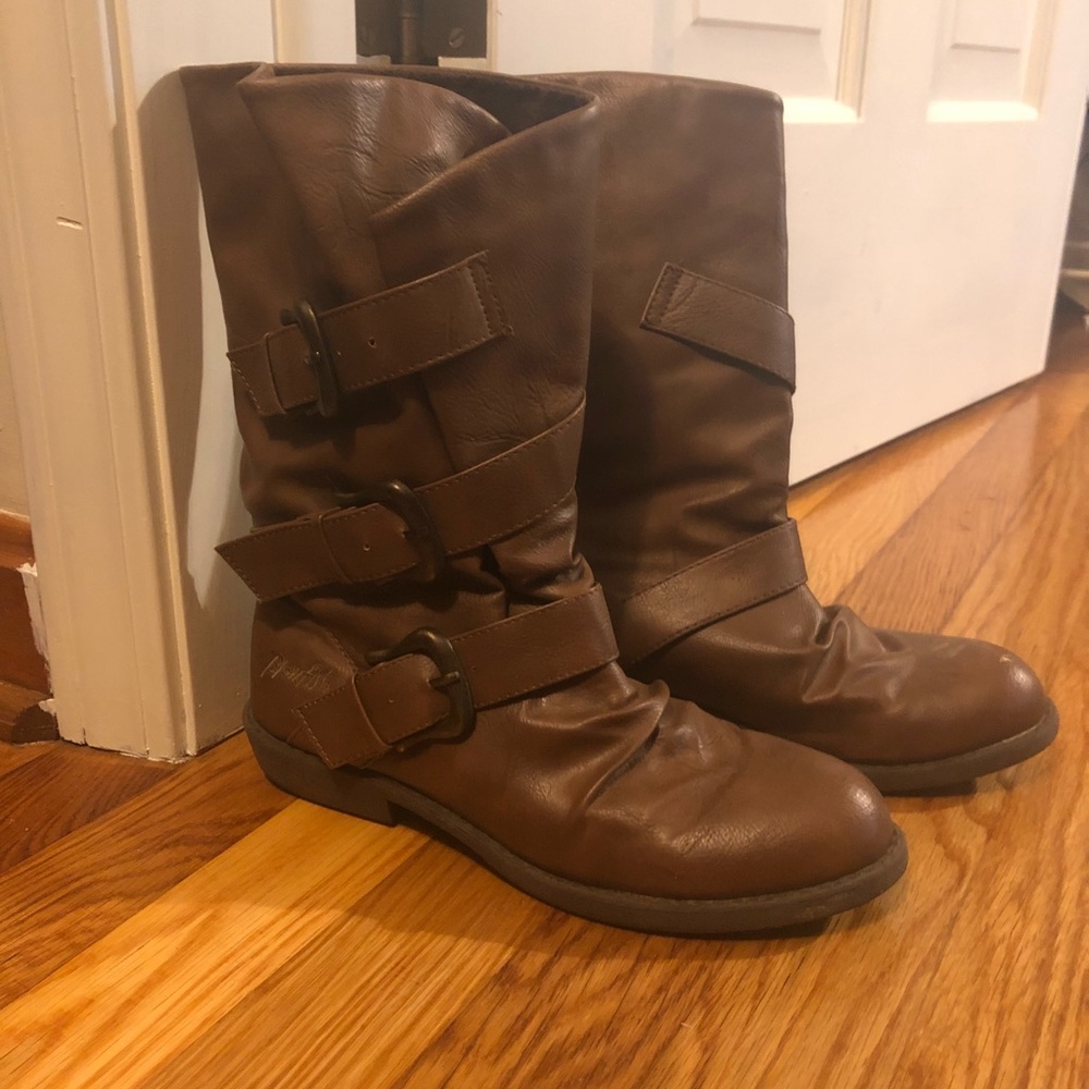 Leather boots